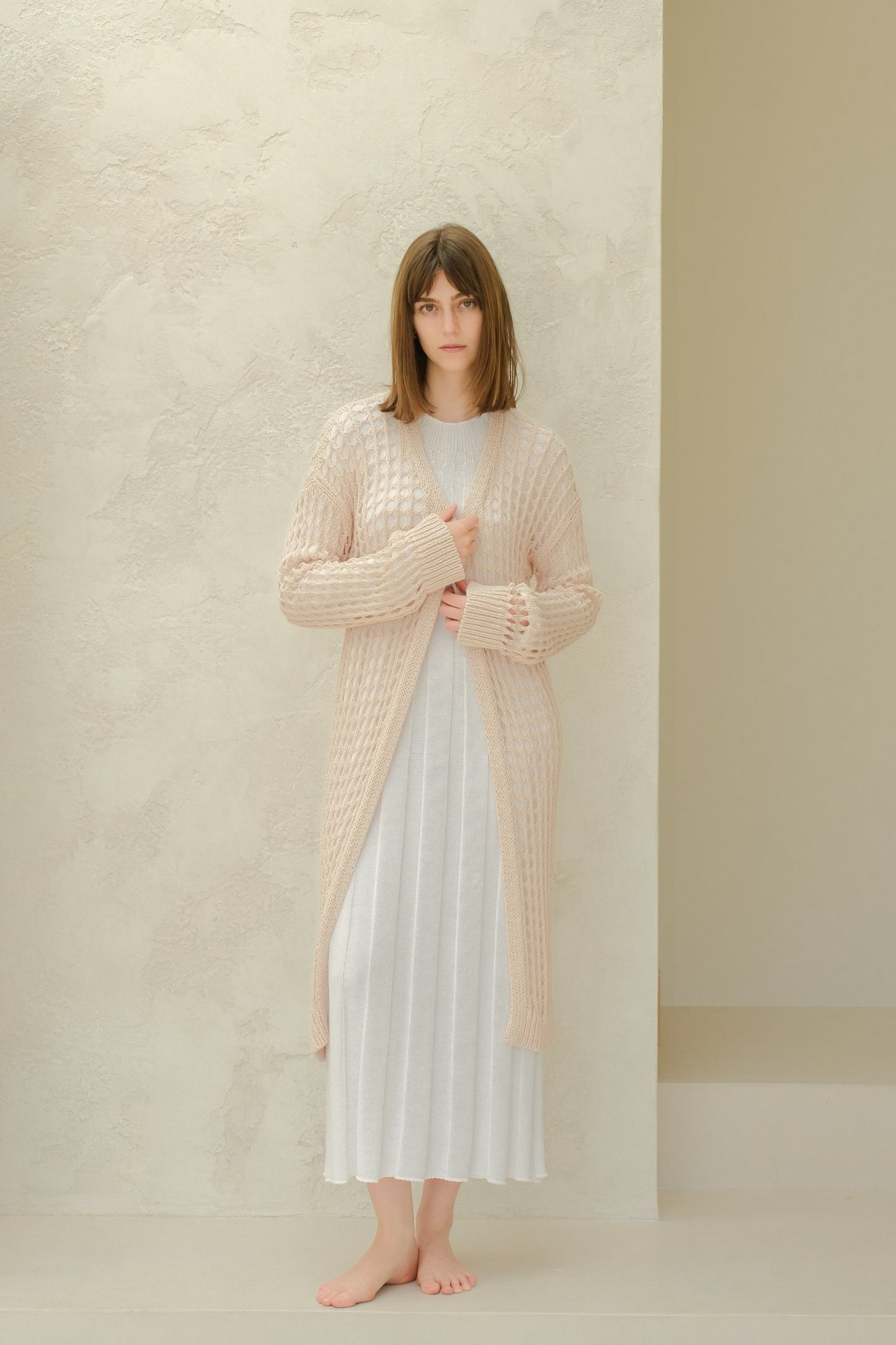 Fine Cotton Crochet Maxi Cardigan-8