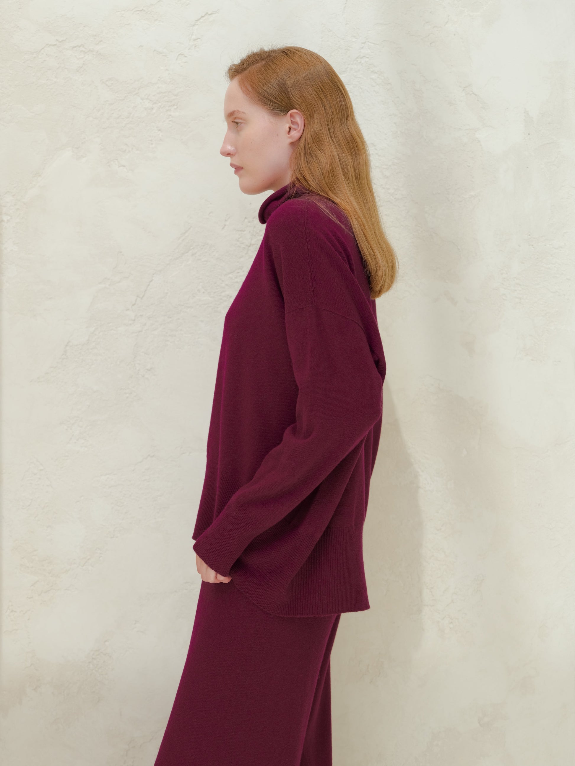 Cashmere Mix Maxi Turtleneck Sweater (3D-Knit)-3