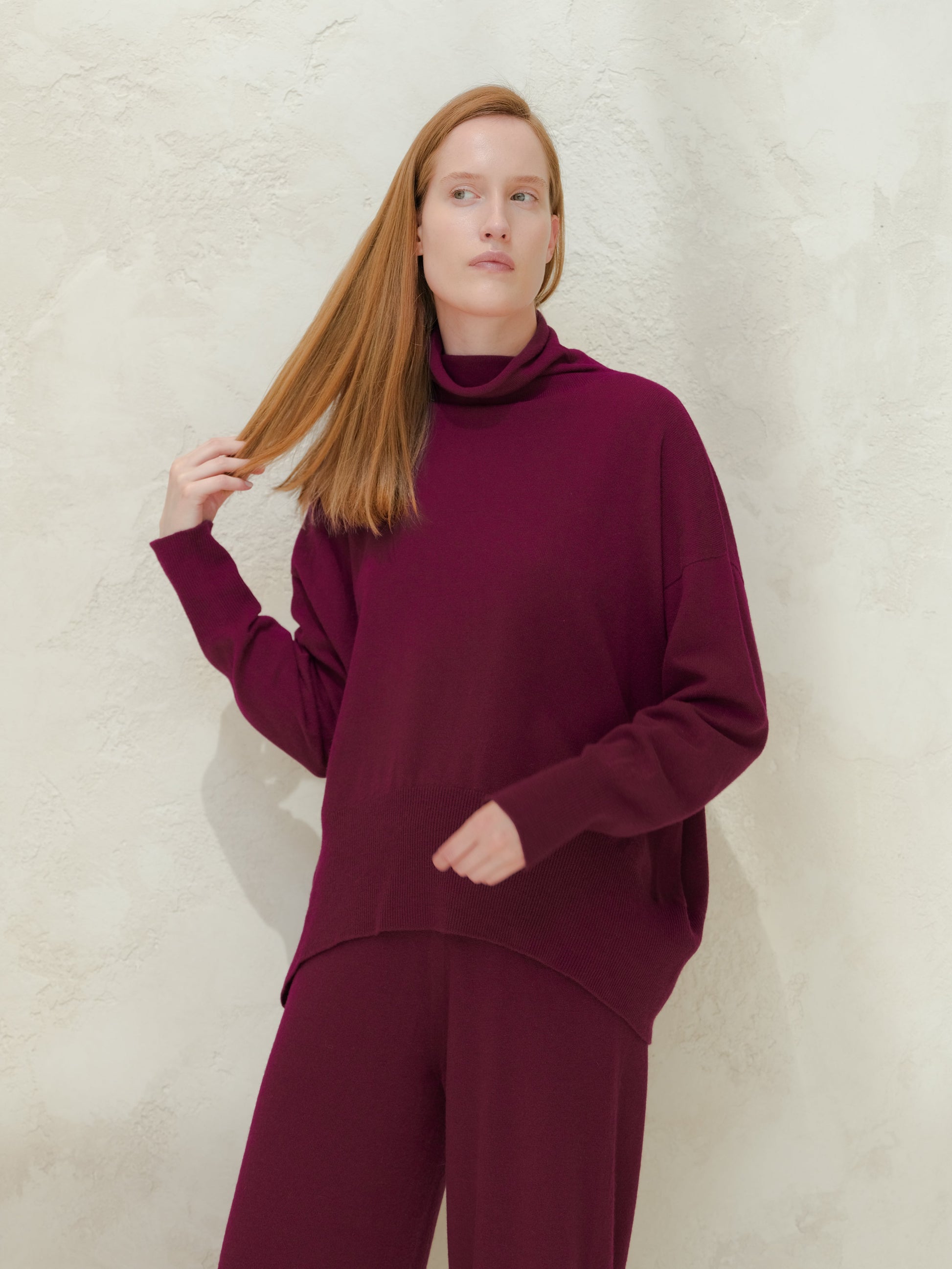 Cashmere Mix Maxi Turtleneck Sweater (3D-Knit)-0