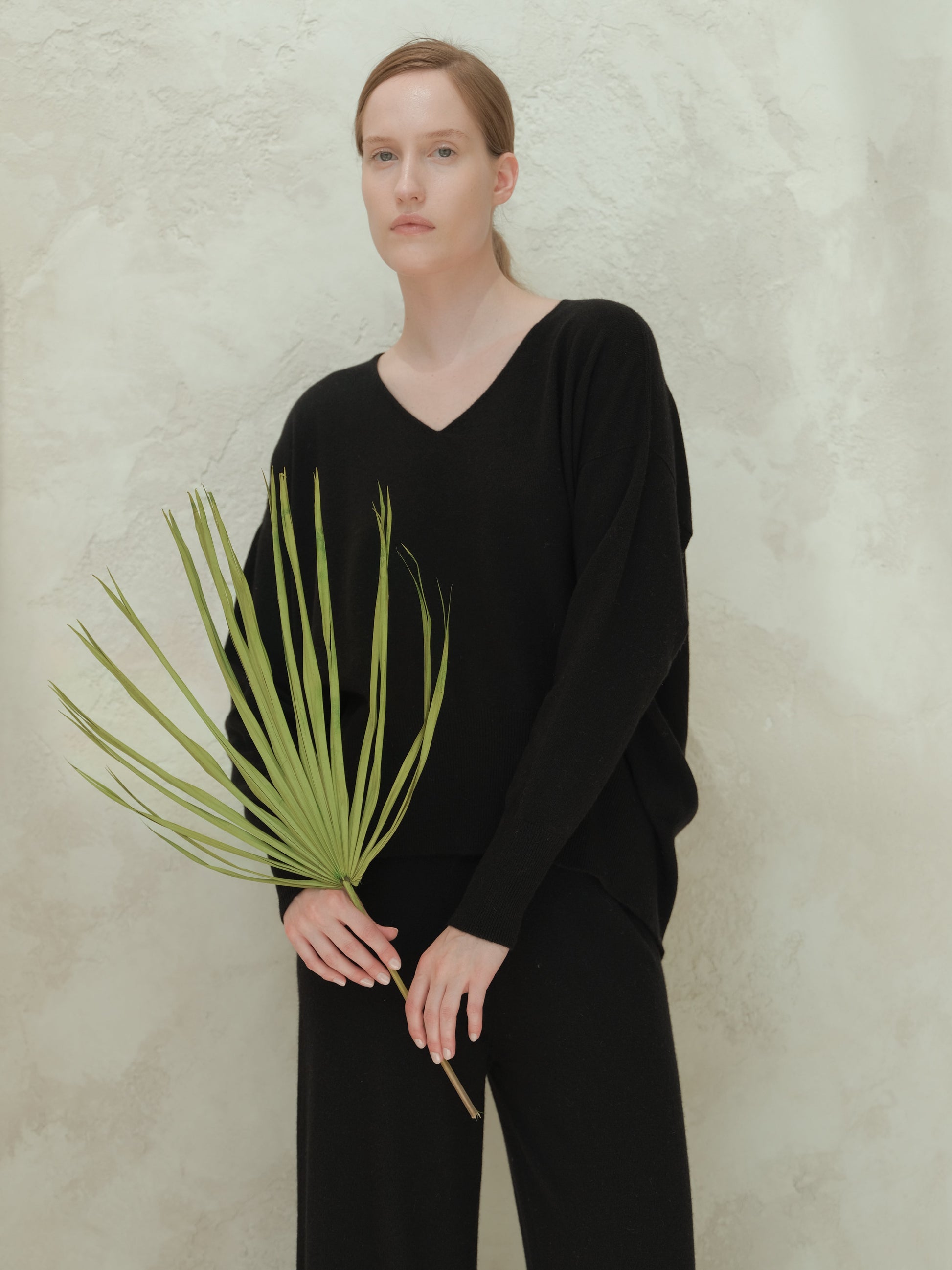 Cashmere Mix Maxi V-Neck Sweater-0