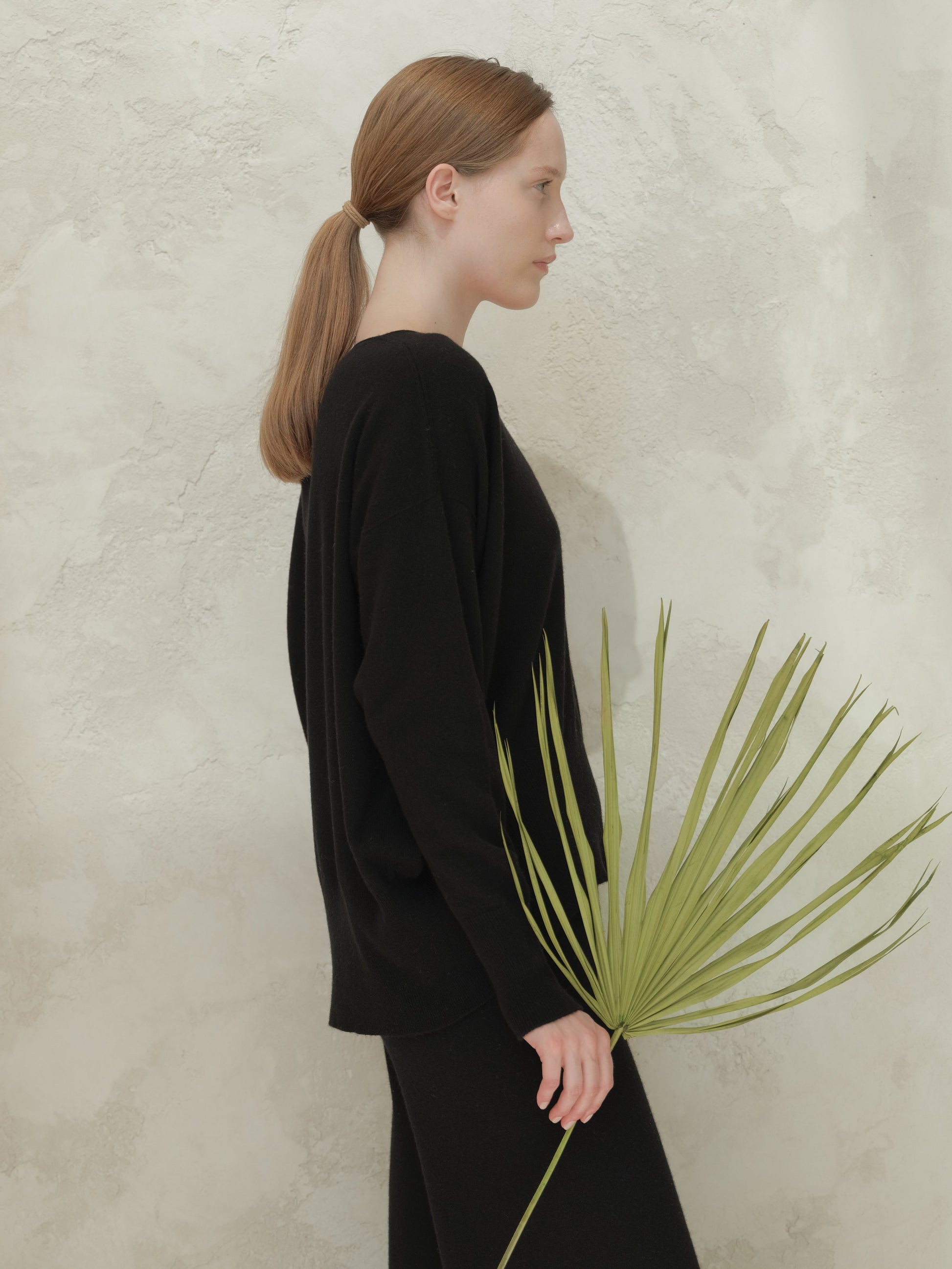 Cashmere Mix Maxi V-Neck Sweater-1