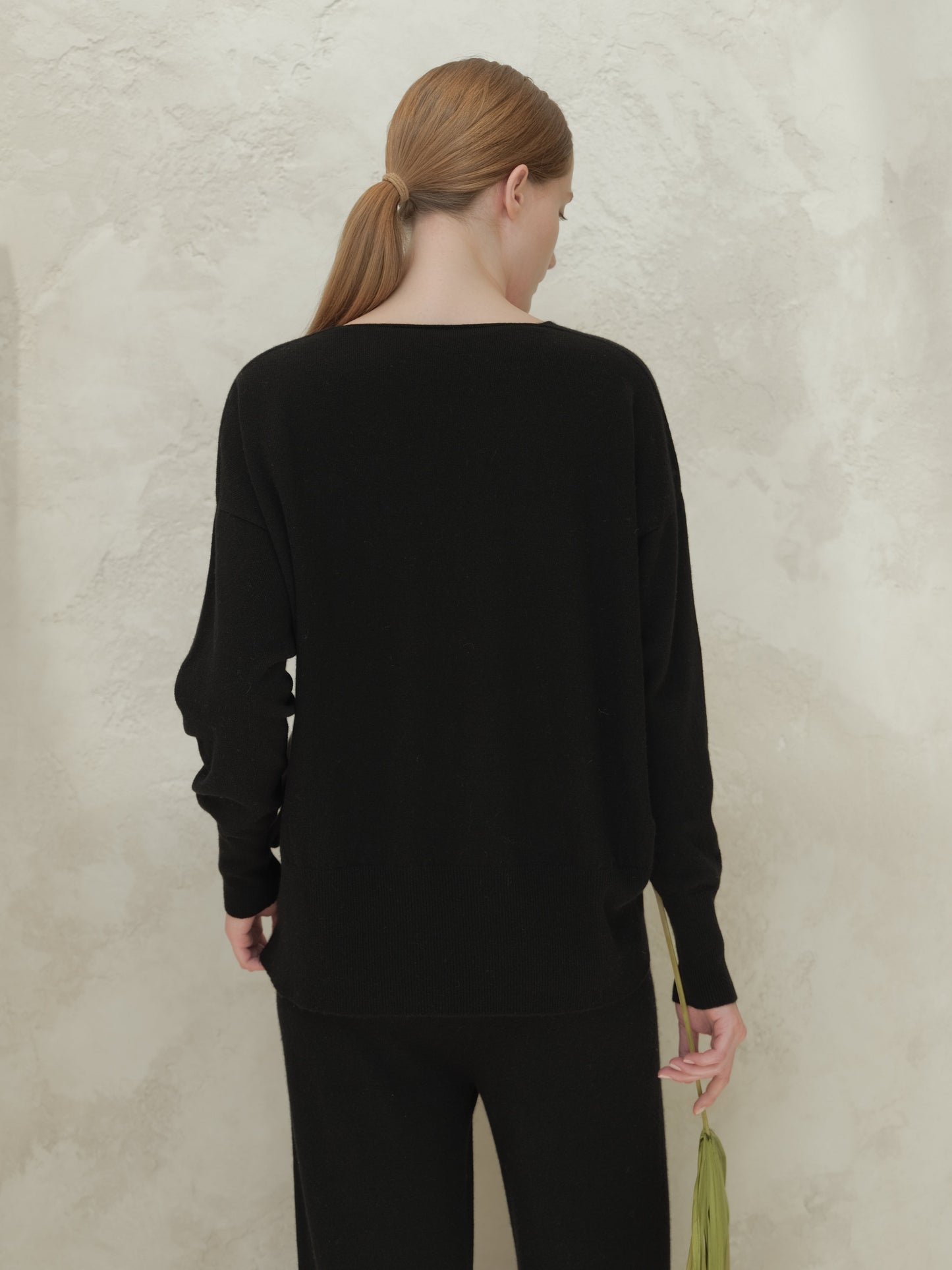 Cashmere Mix Maxi V-Neck Sweater-2