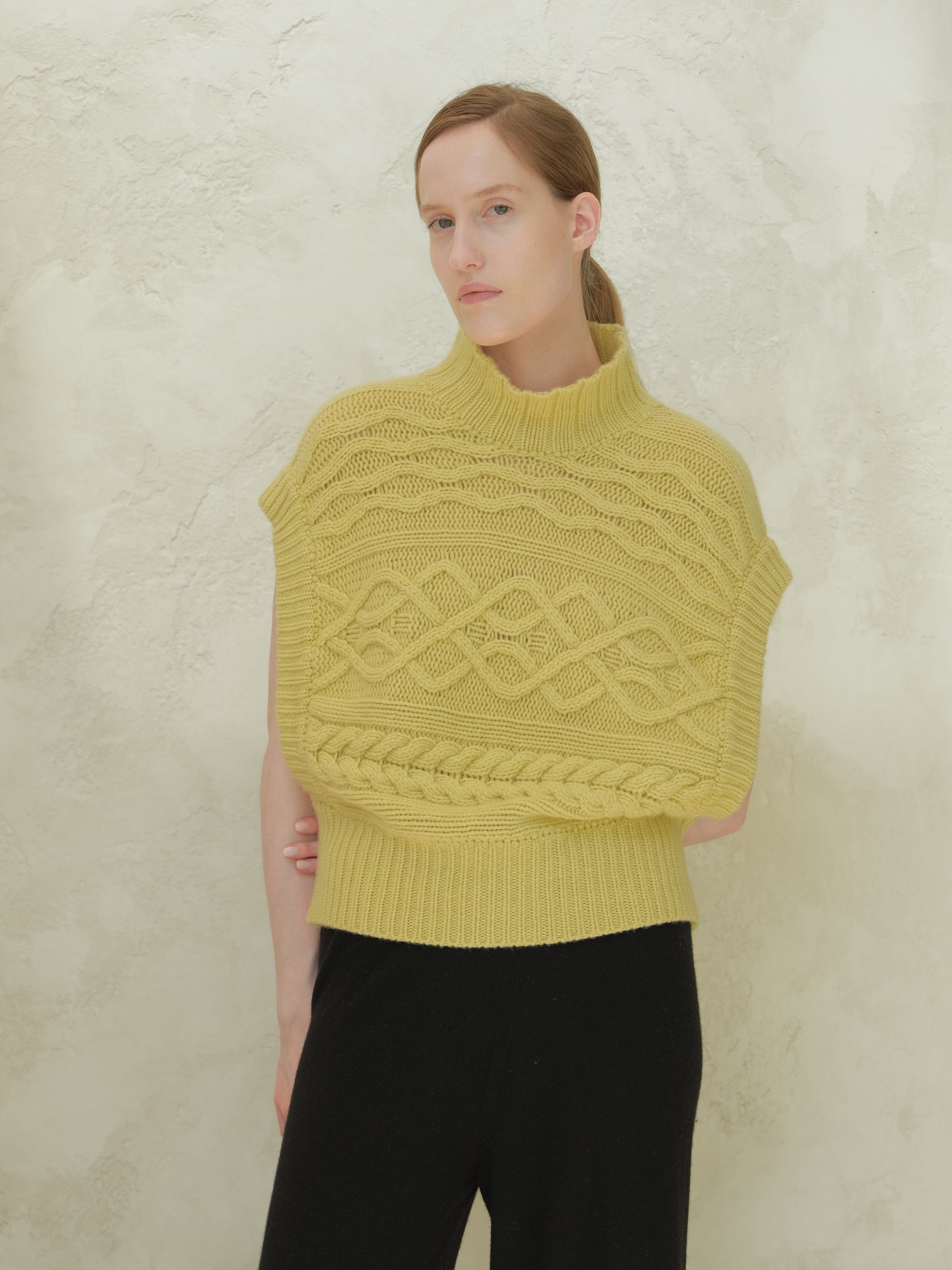 Cashmere Mix Maxi Cable Tunic-5