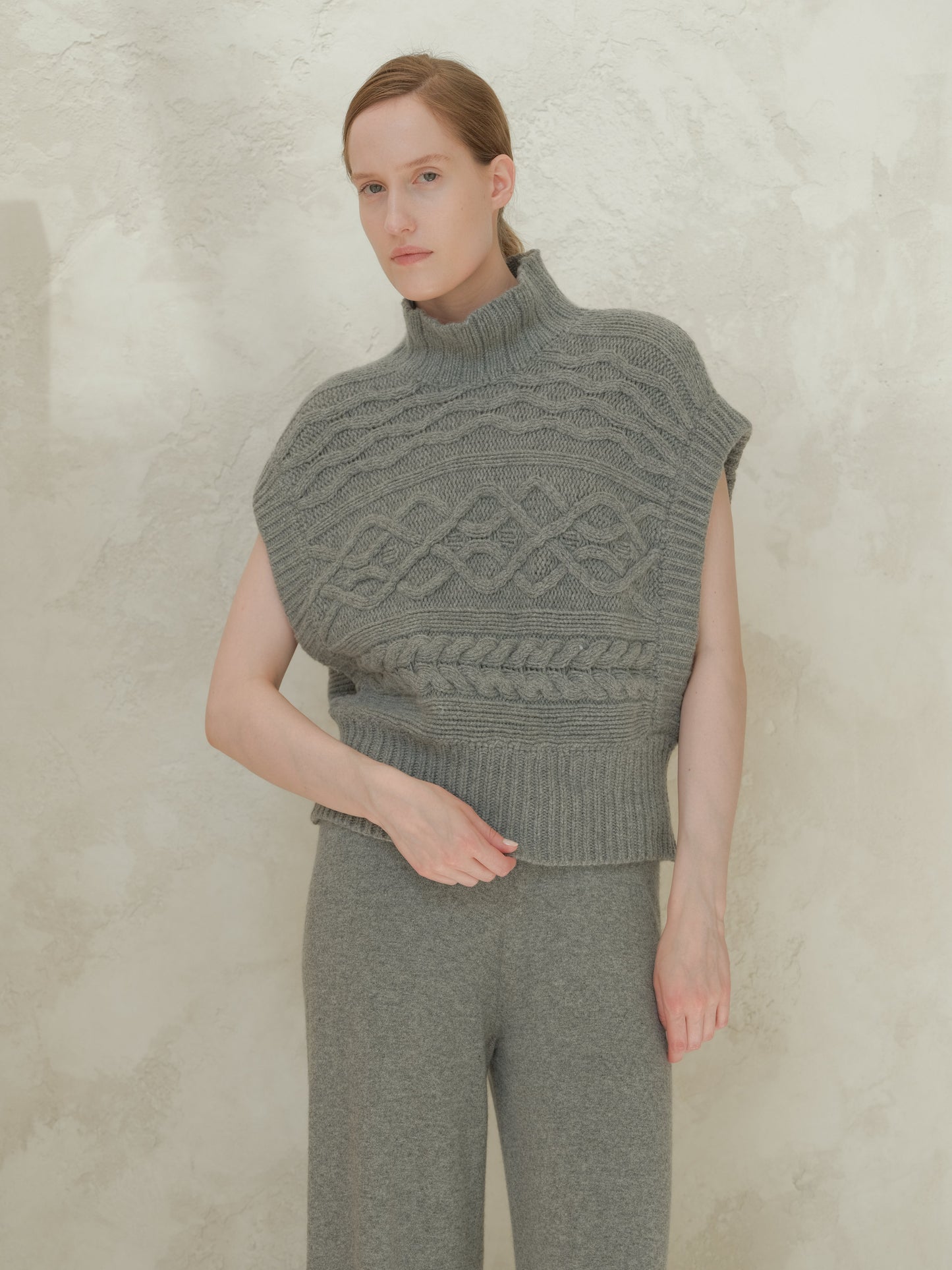 Cashmere Mix Maxi Cable Tunic-4