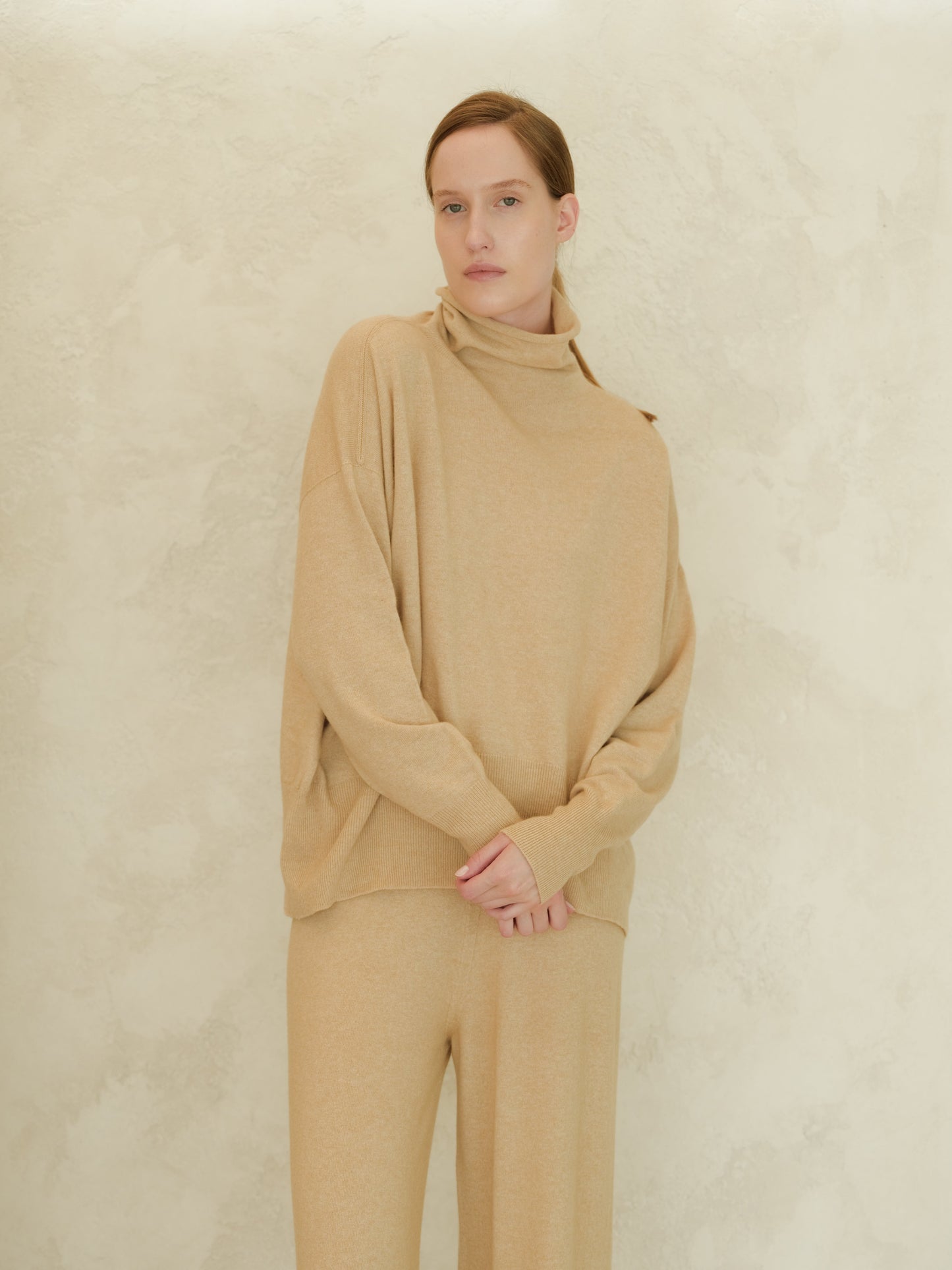 Cashmere Mix Maxi Turtleneck Sweater (3D-Knit)-6