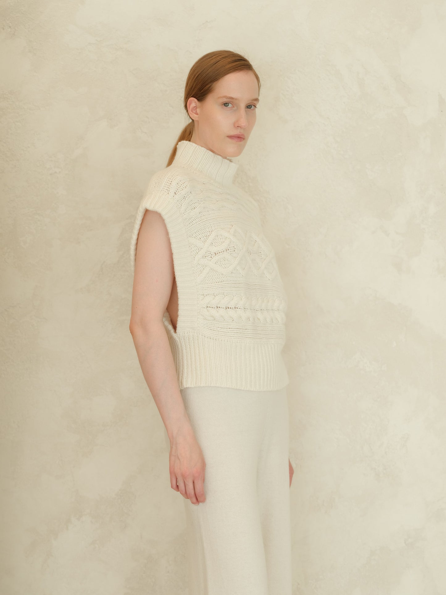 Cashmere Mix Maxi Cable Tunic-1