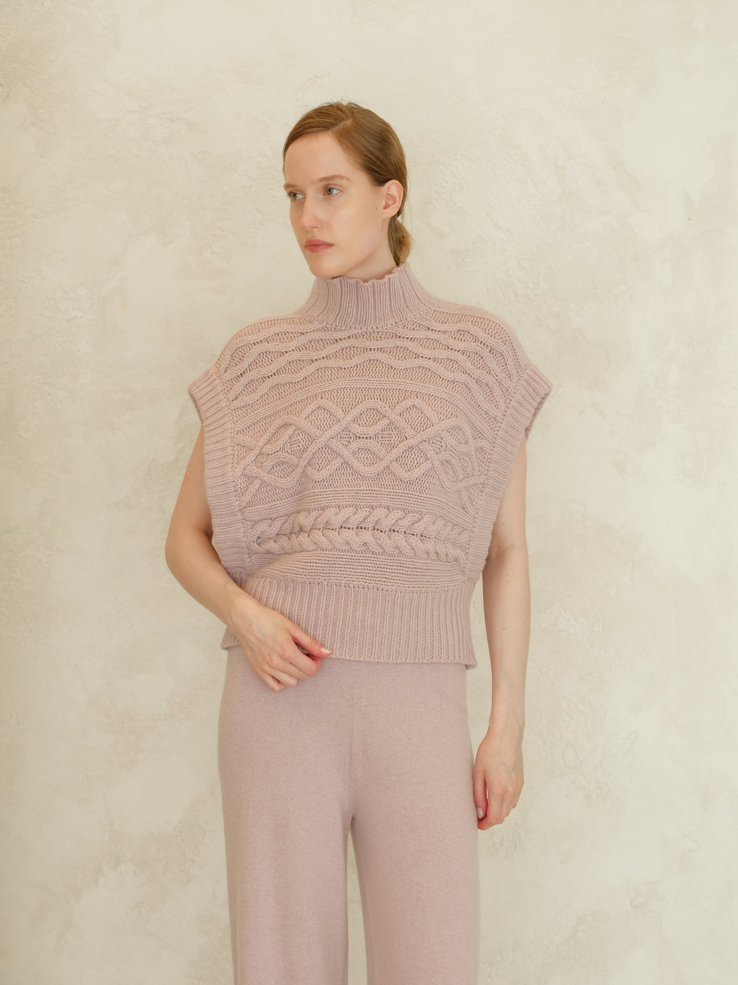 Cashmere Mix Maxi Cable Tunic-3