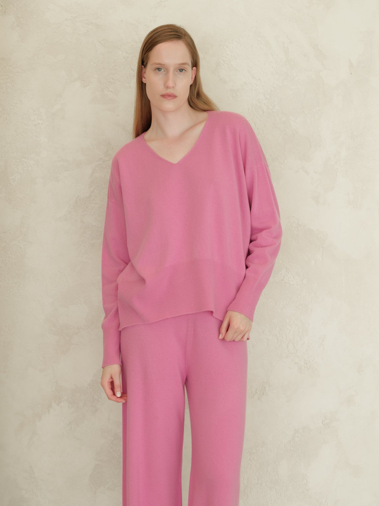 Cashmere Mix Maxi V-Neck Sweater-6