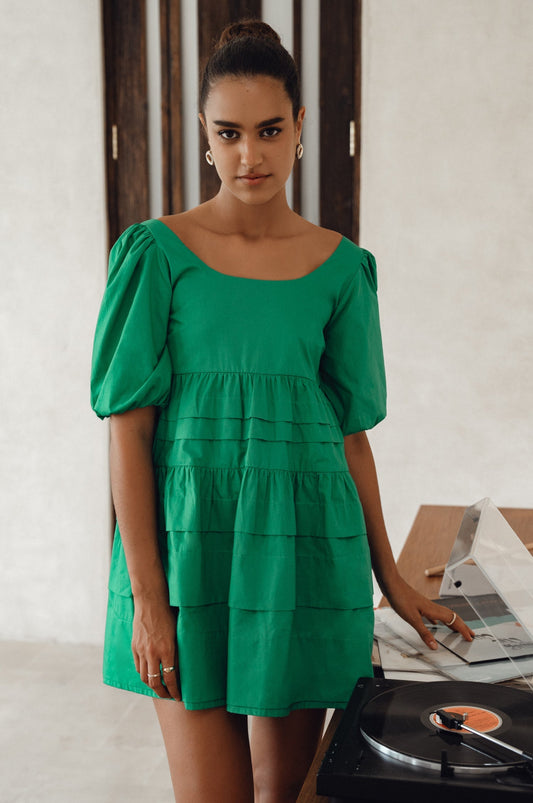 Andrea Babydoll Cotton Mini Dress (Sale)-0