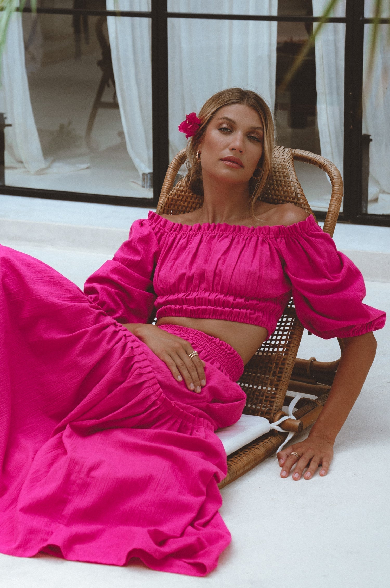 Annabelle Linen Cropped Top-4