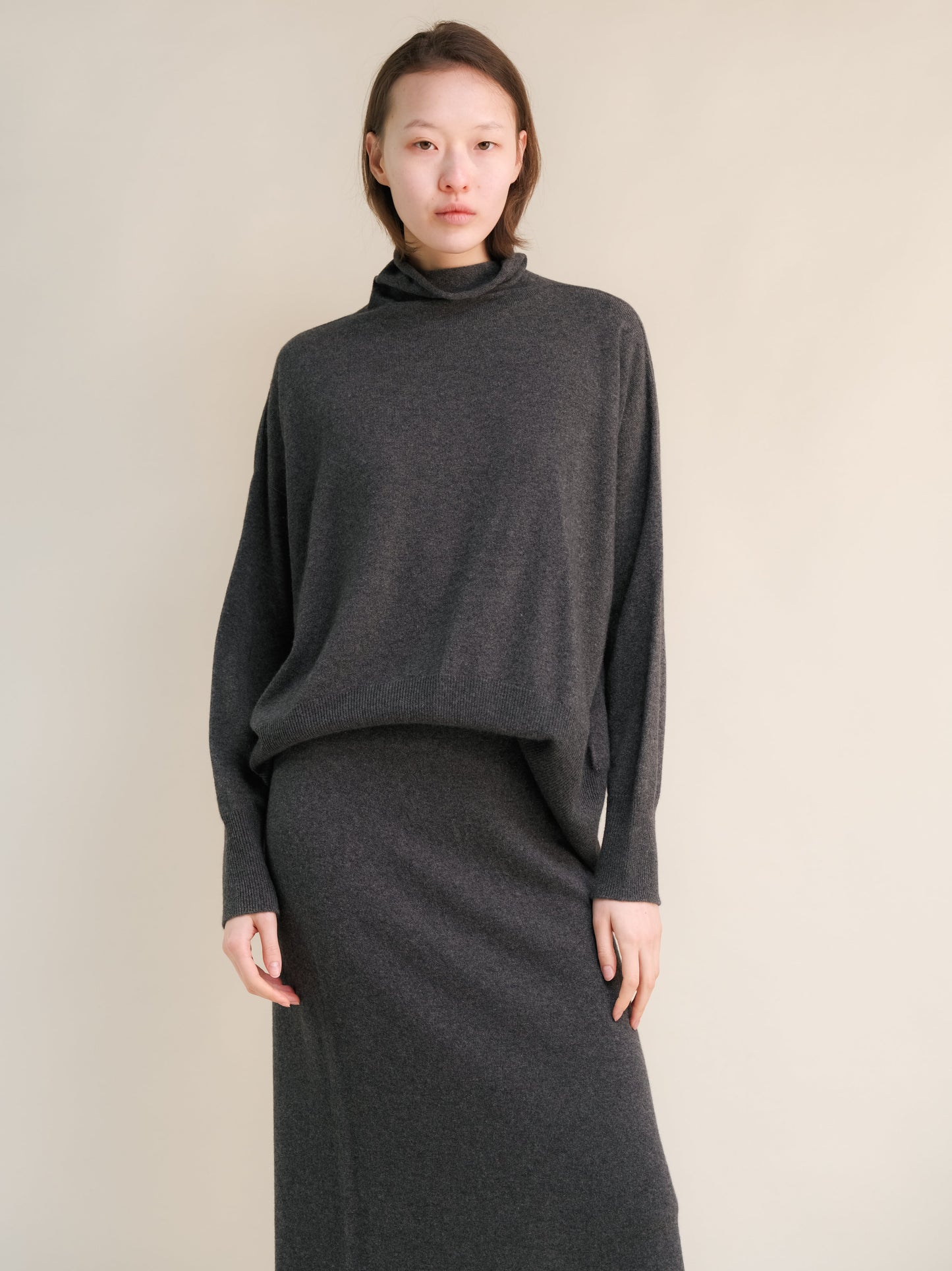 Cashmere Mix Maxi Turtleneck Sweater (3D-Knit)-18