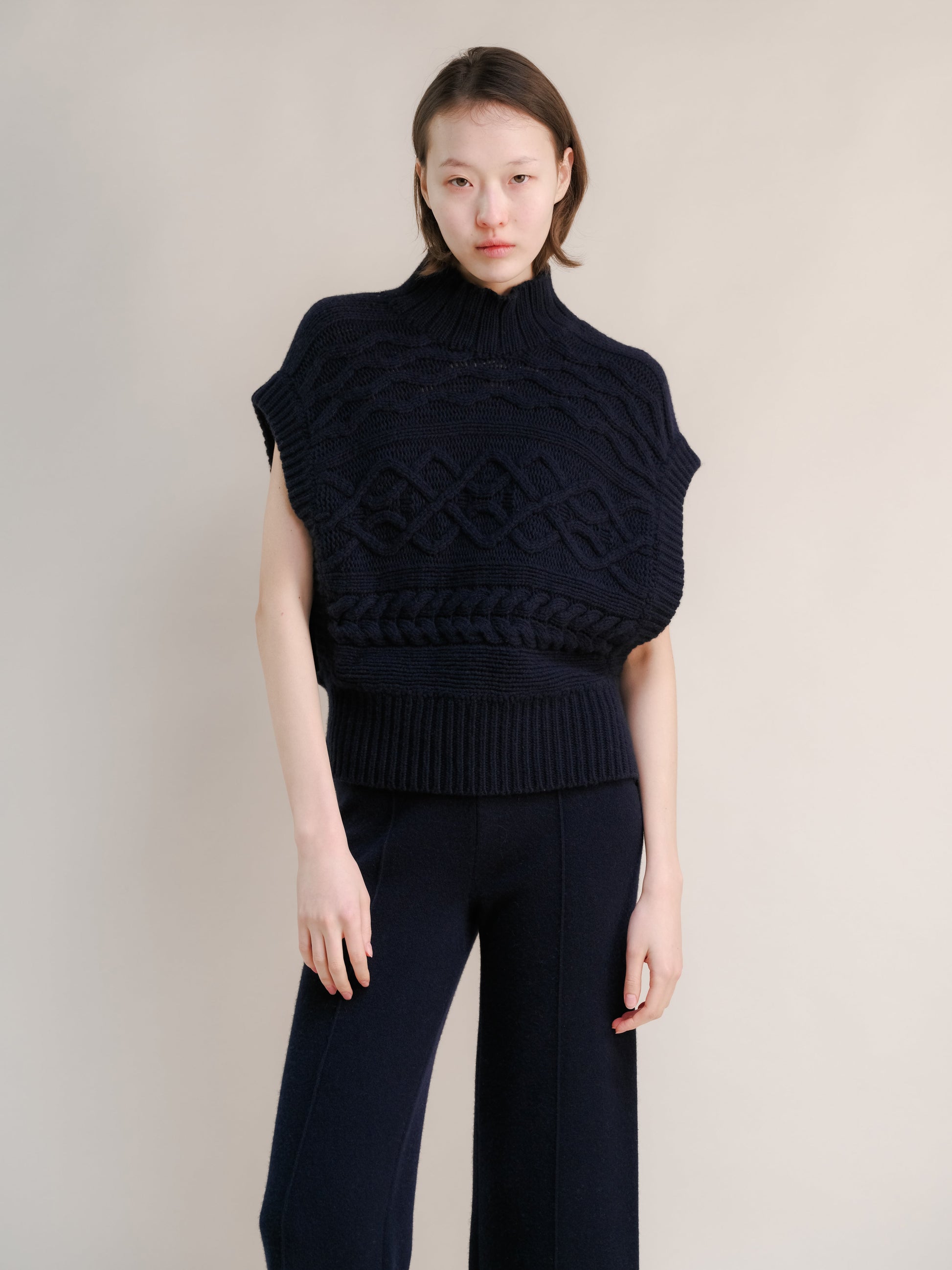 Cashmere Mix Maxi Cable Tunic-6