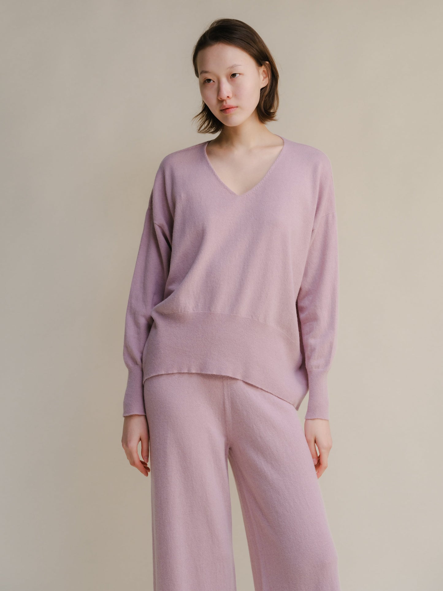 Cashmere Mix Maxi V-Neck Sweater-8