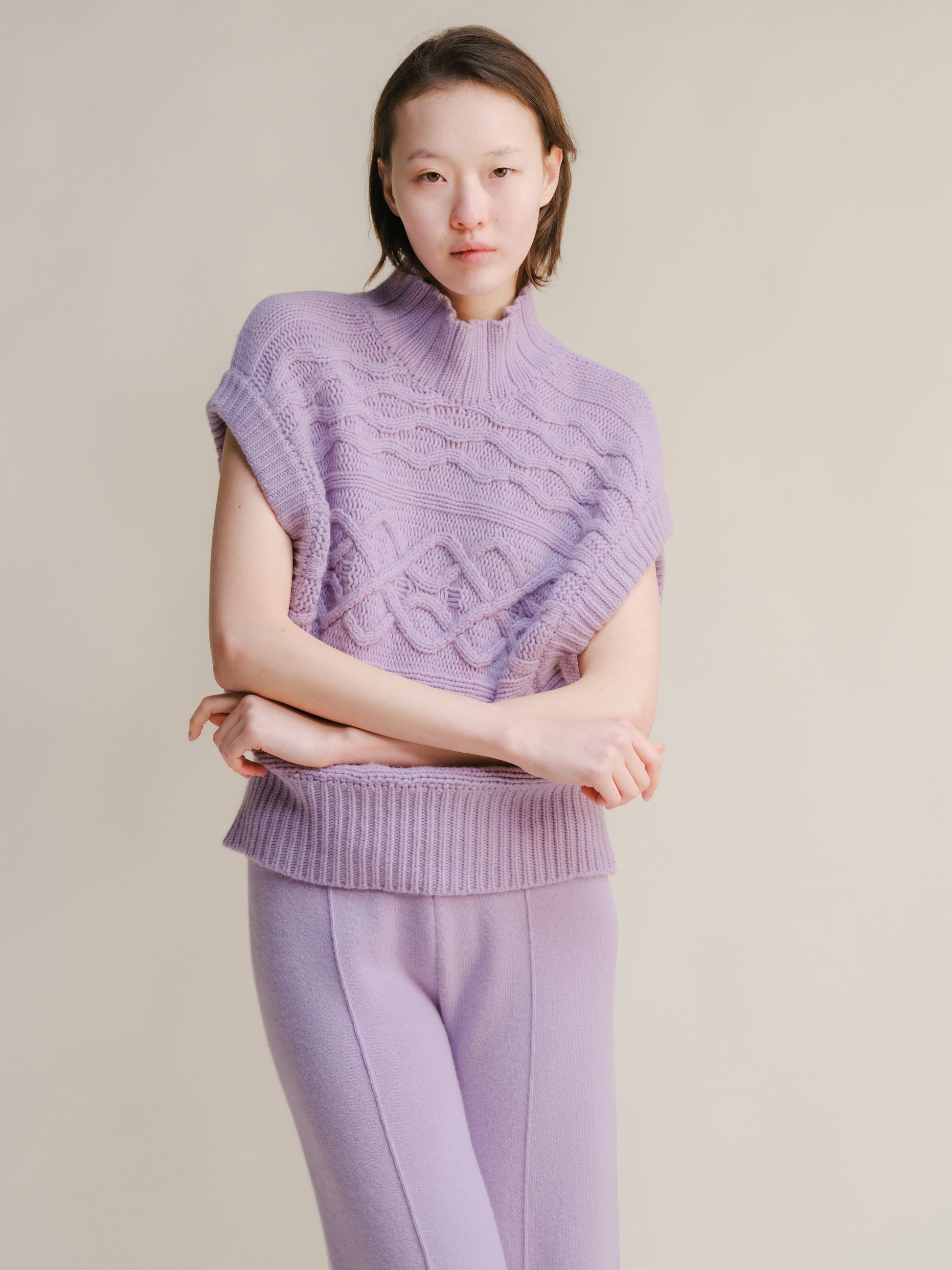 Cashmere Mix Maxi Cable Tunic-11