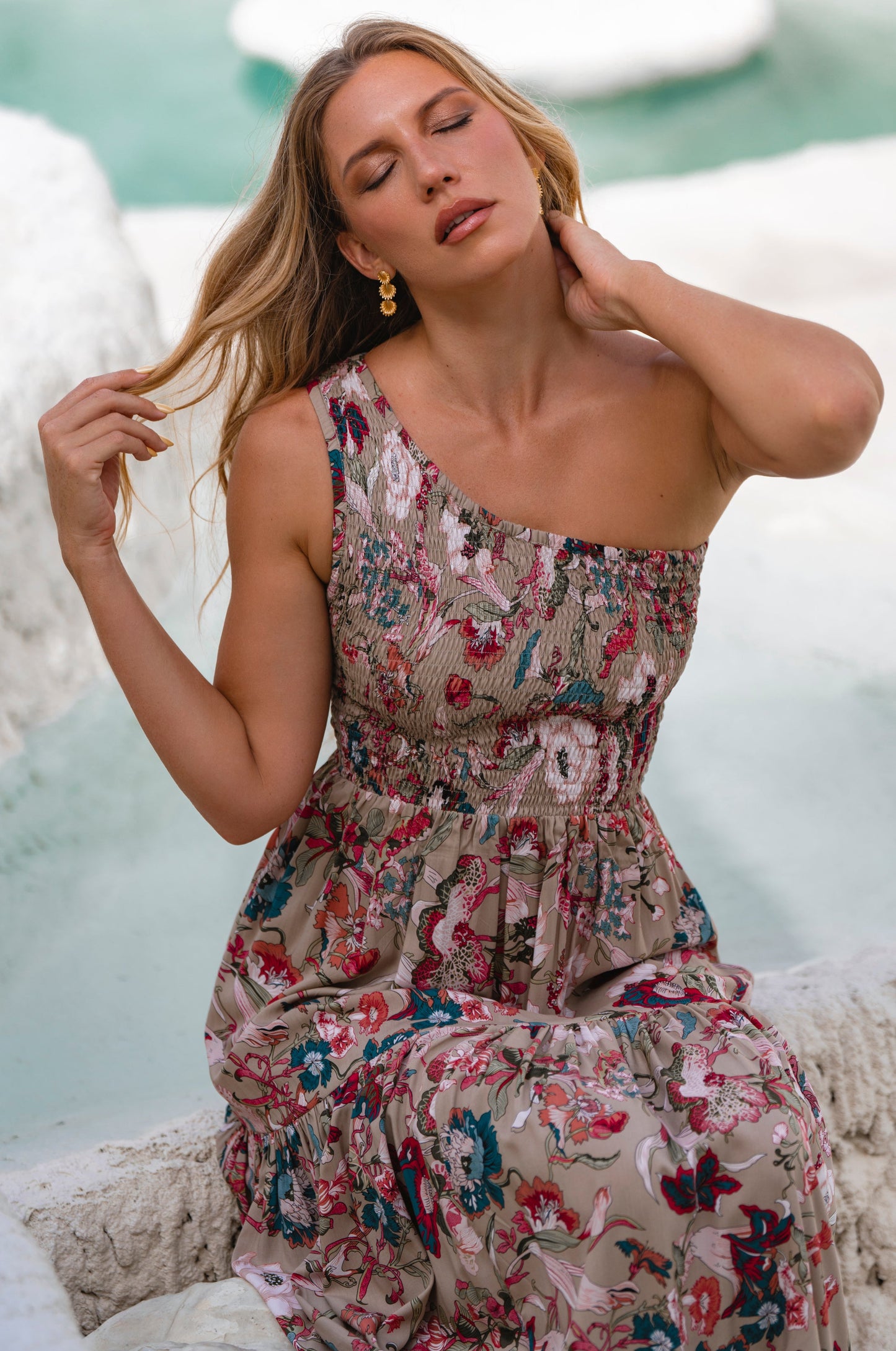 Cassandra One Shoulder Maxi Dress-2