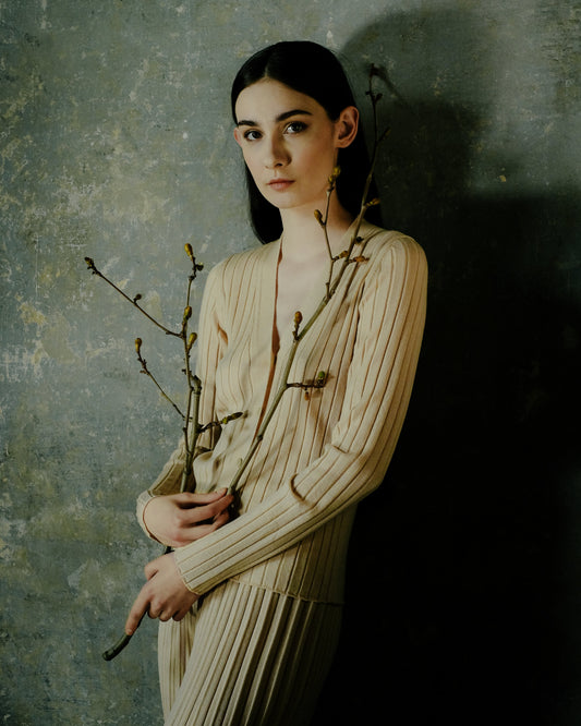 Extra Fine Merino Wool V Neck Cardigan-0