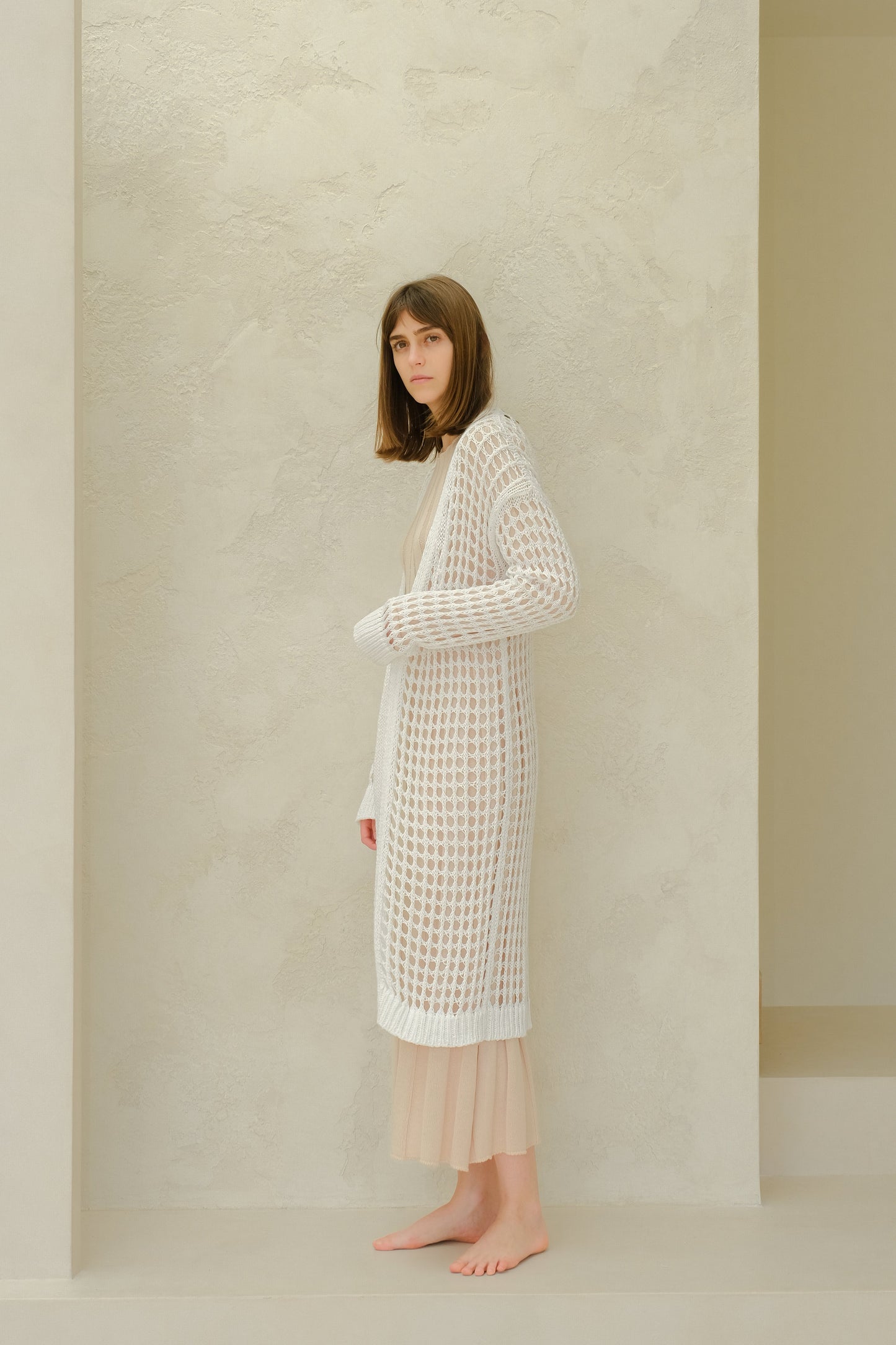 Fine Cotton Crochet Maxi Cardigan-3