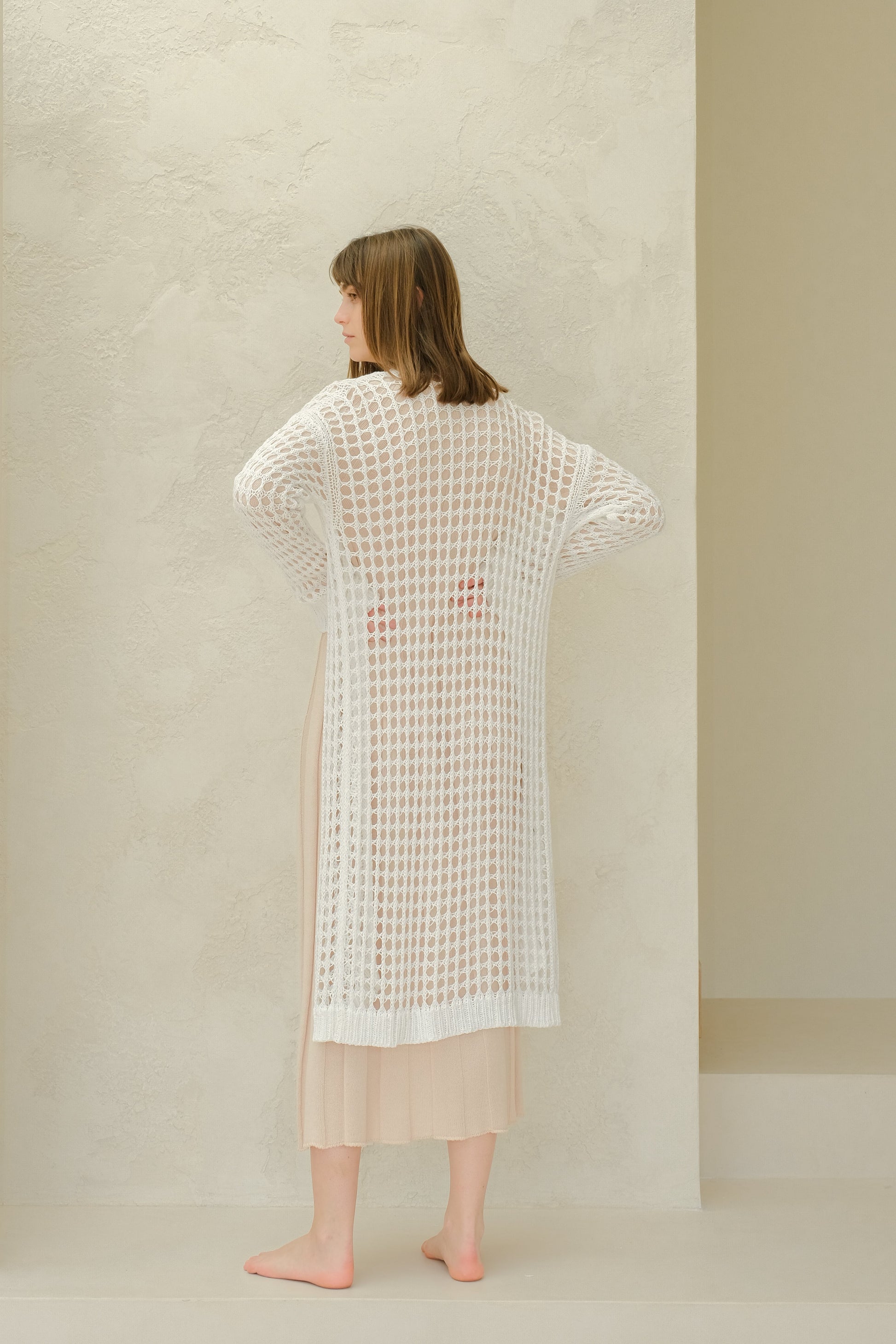 Fine Cotton Crochet Maxi Cardigan-1