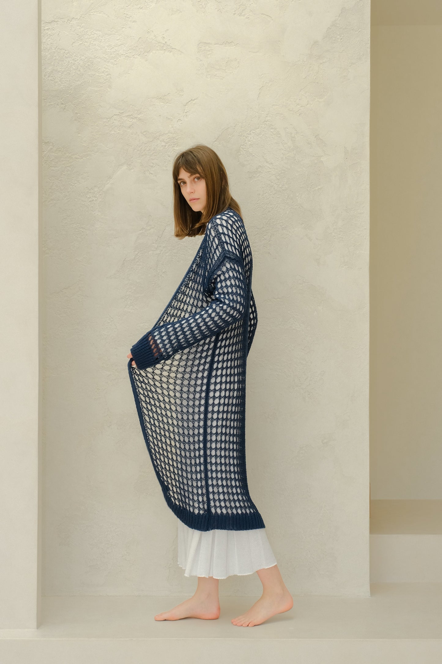 Fine Cotton Crochet Maxi Cardigan-5