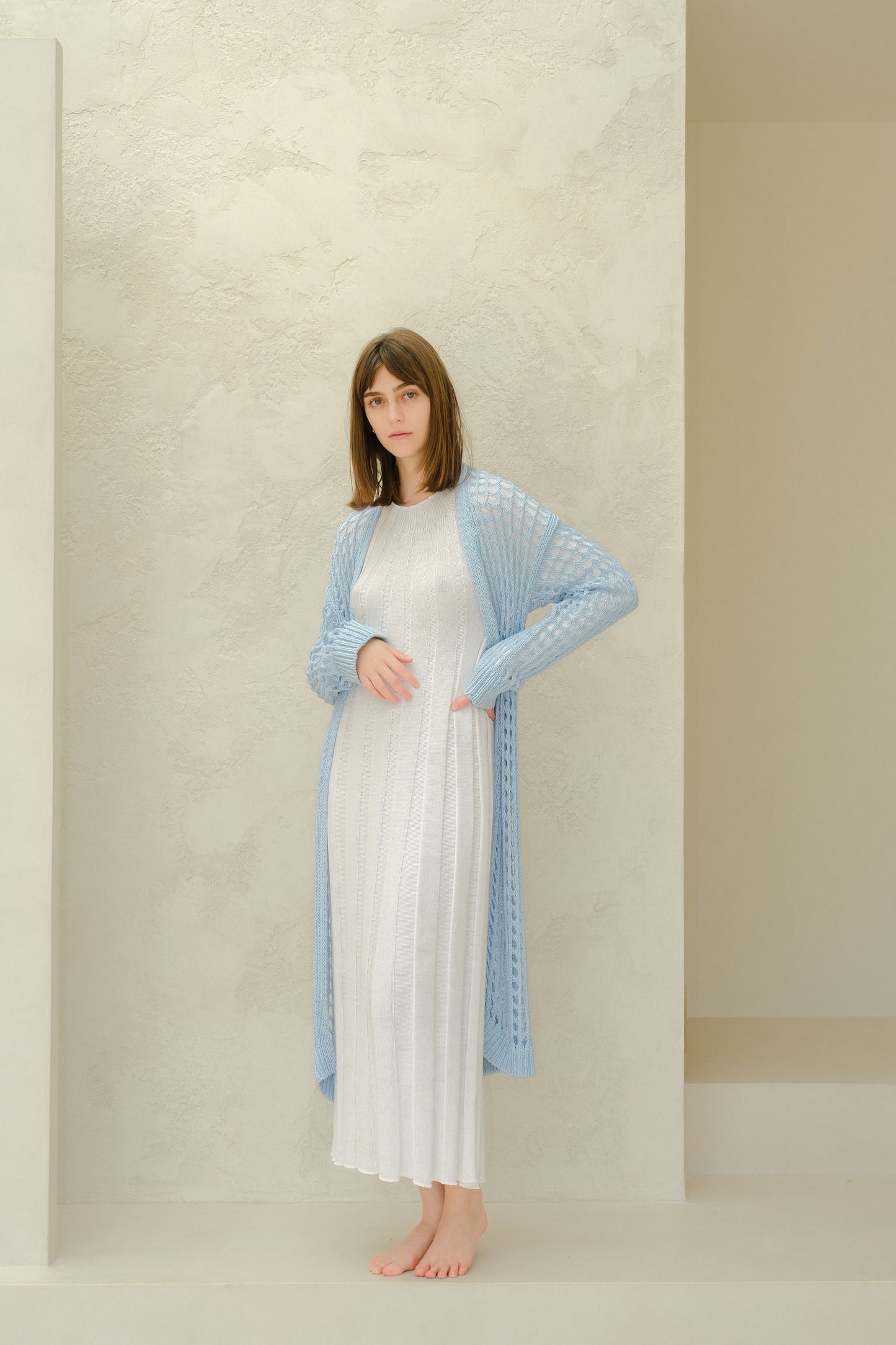 Fine Cotton Crochet Maxi Cardigan-7