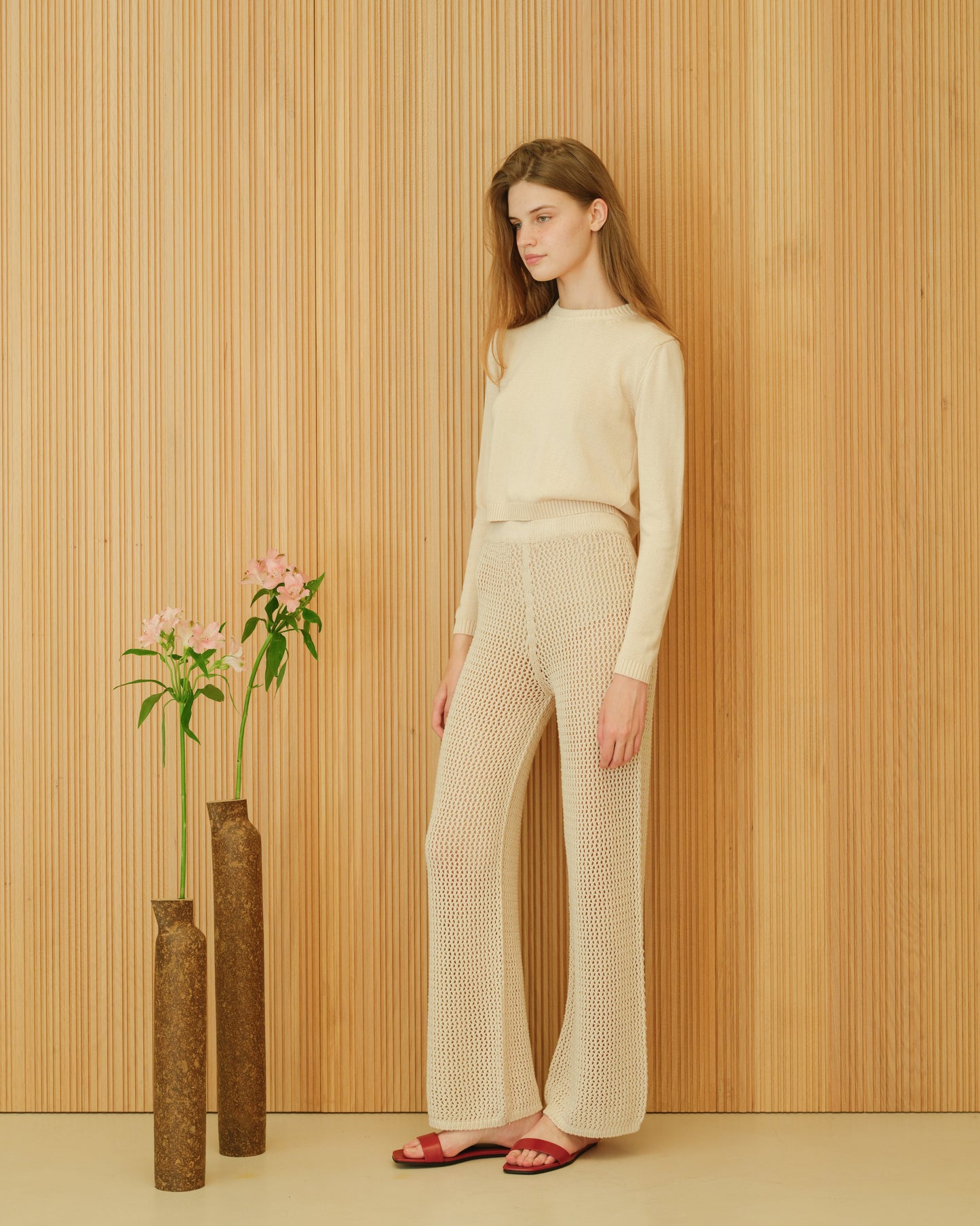 Fine Cotton Crochet Pants-9