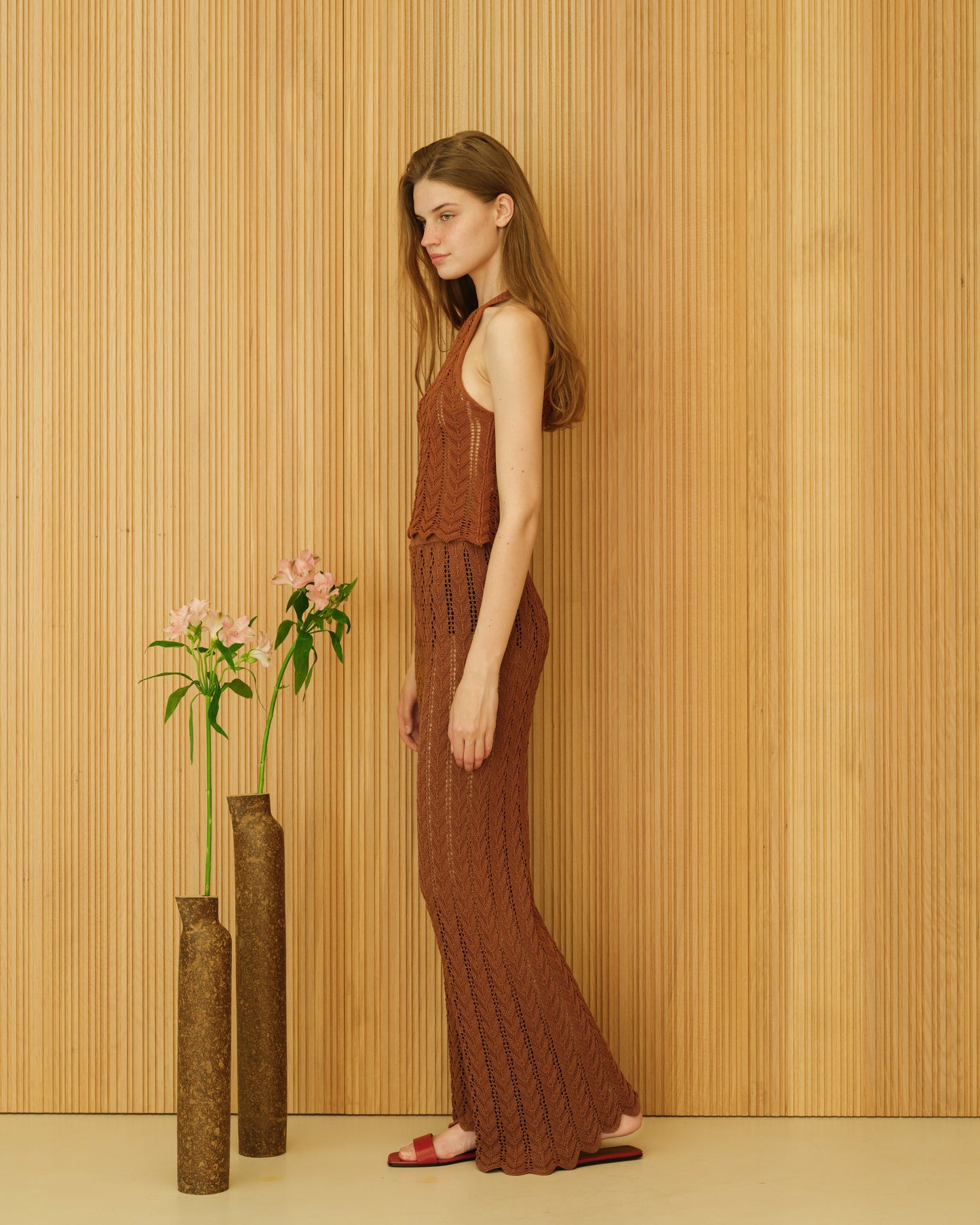 Fine Cotton Crochet Zig Zag Pants-2