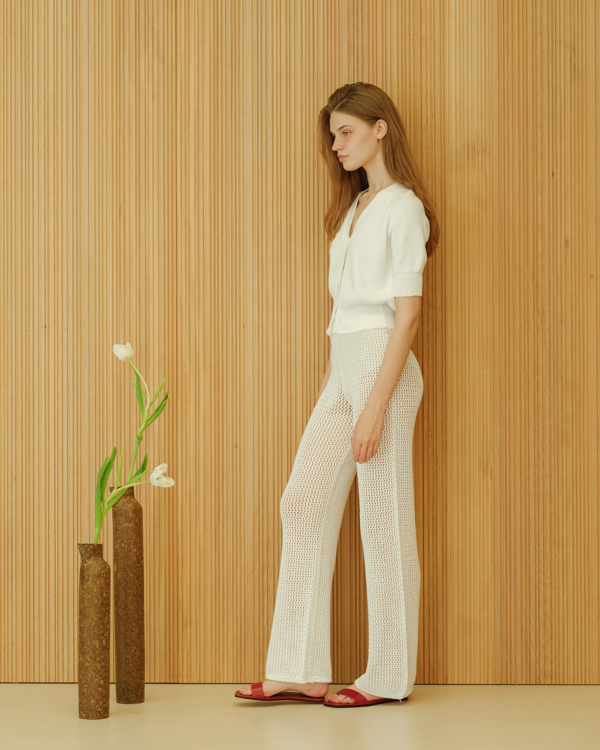 Fine Cotton Crochet Pants-2