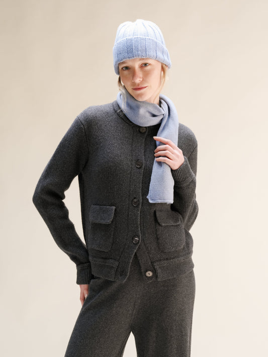 Cashmere Mix Bomber Jacket-7