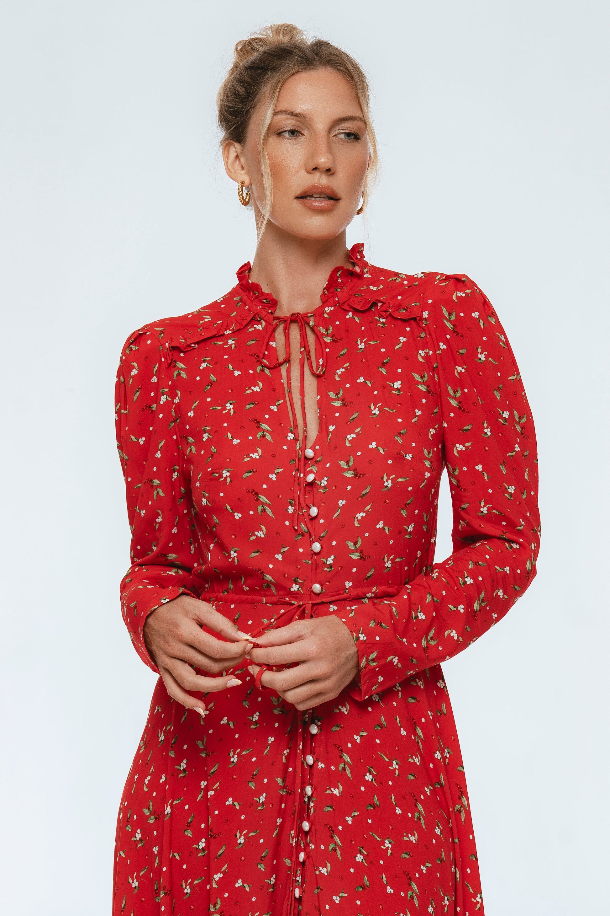 Poeme Long Sleeve Maxi Dress-3