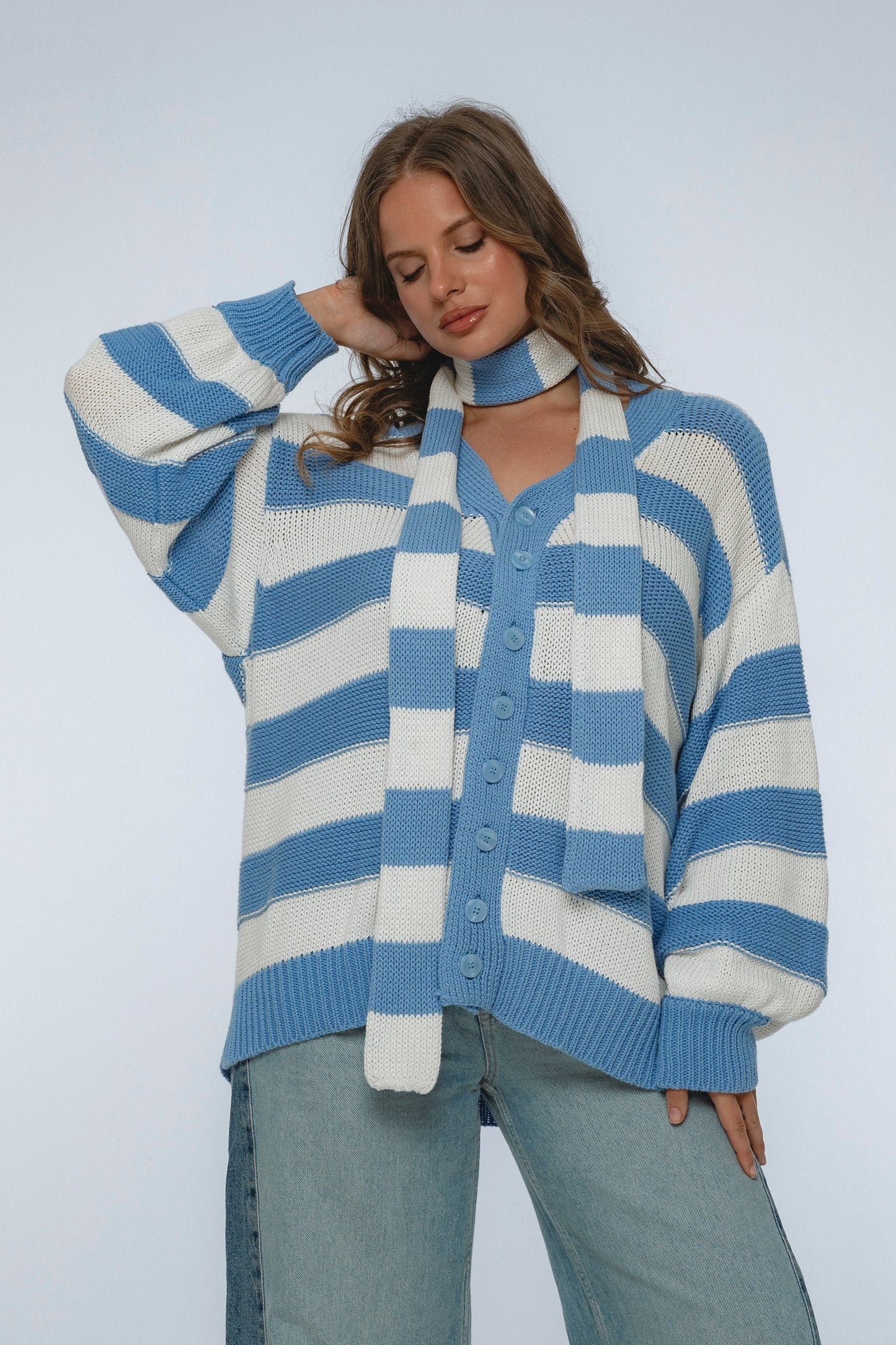 Soft Wind Oversized Button Down Cardigan-2