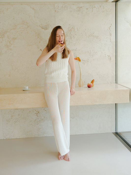 Fine Cotton Crochet Pants-0