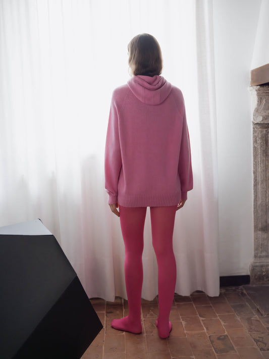 Pure Cashmere Maxi Hoodie (3D-Knit)-0