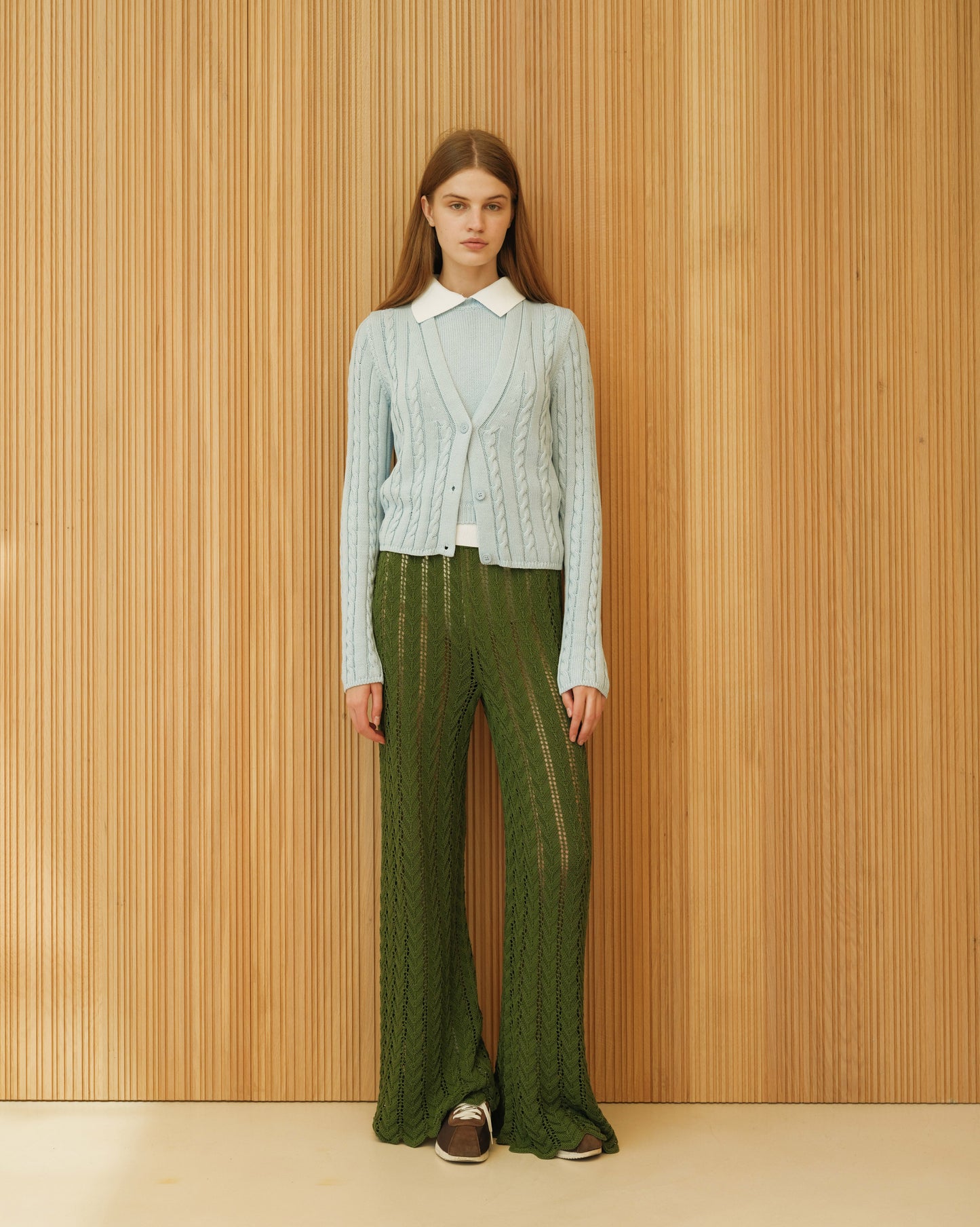 Fine Cotton Cable Cardigan-0