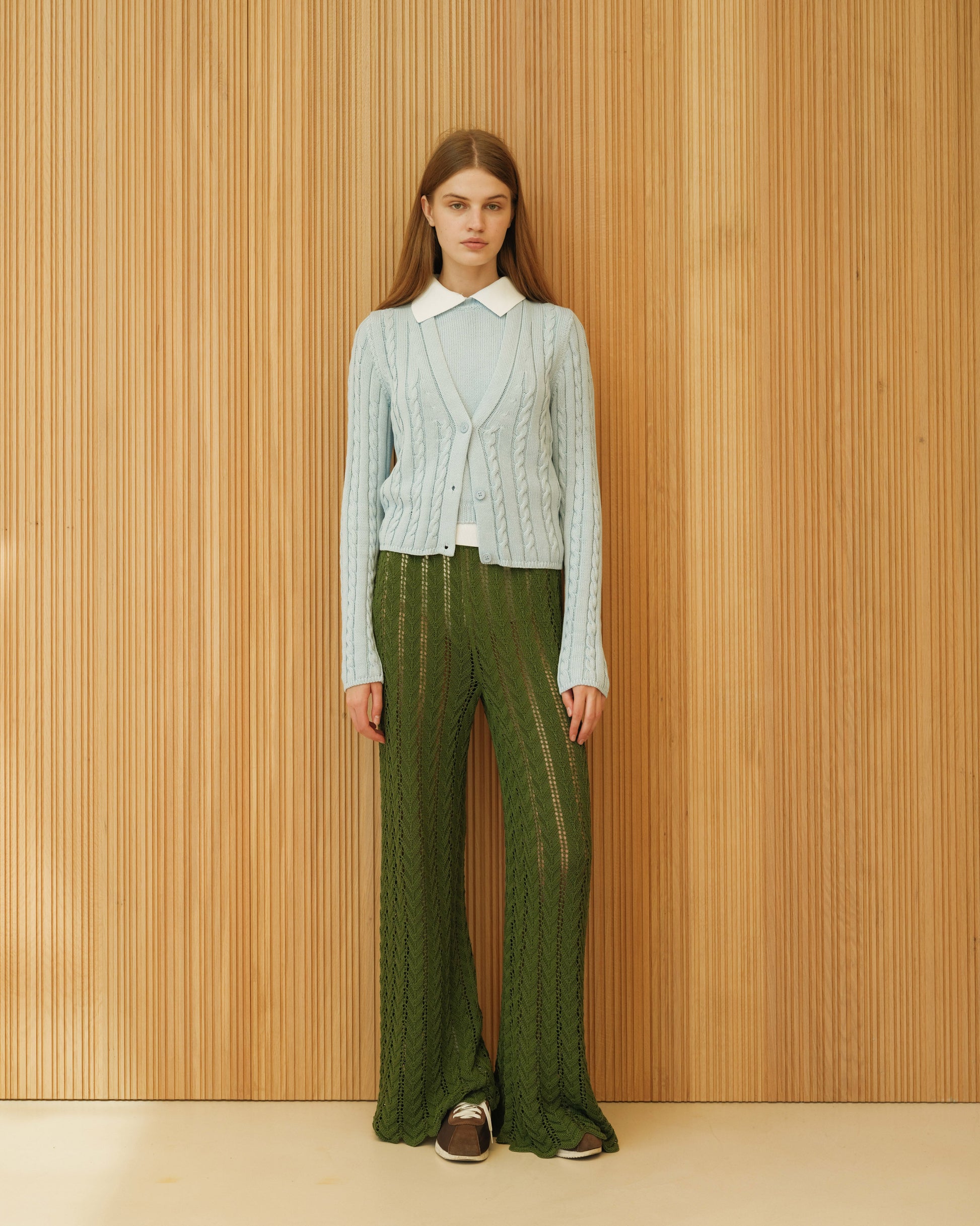 Fine Cotton Cable Cardigan-0